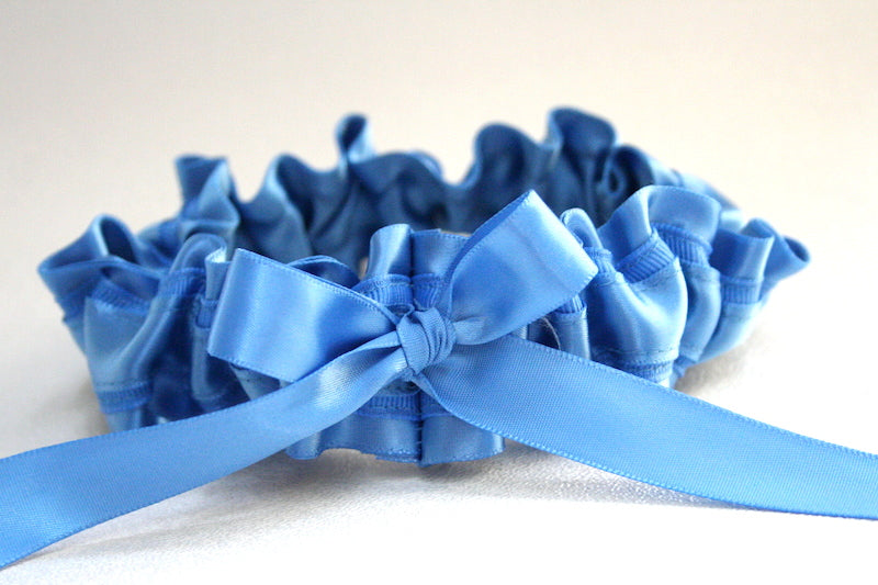 Bright Blue Wedding Garter