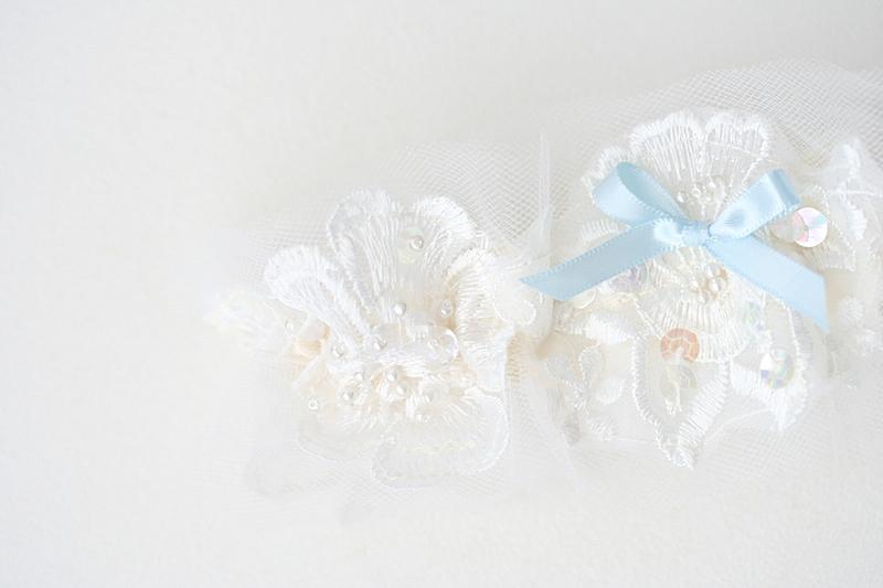 Garter Set: Mother's Wedding Veil and Embroidery