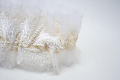 Custom Wedding Garter and Ring Pillow from the Bride’s Mother’s Veil