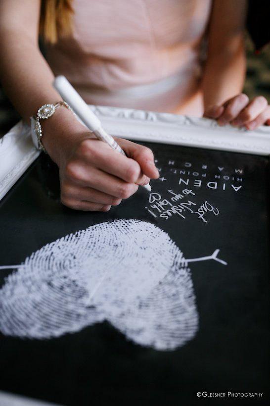 chalkboard wedding guest book