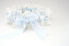 Ivory Lace and Light Blue Garter
