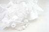 White Lace and Sparkle Garter Set