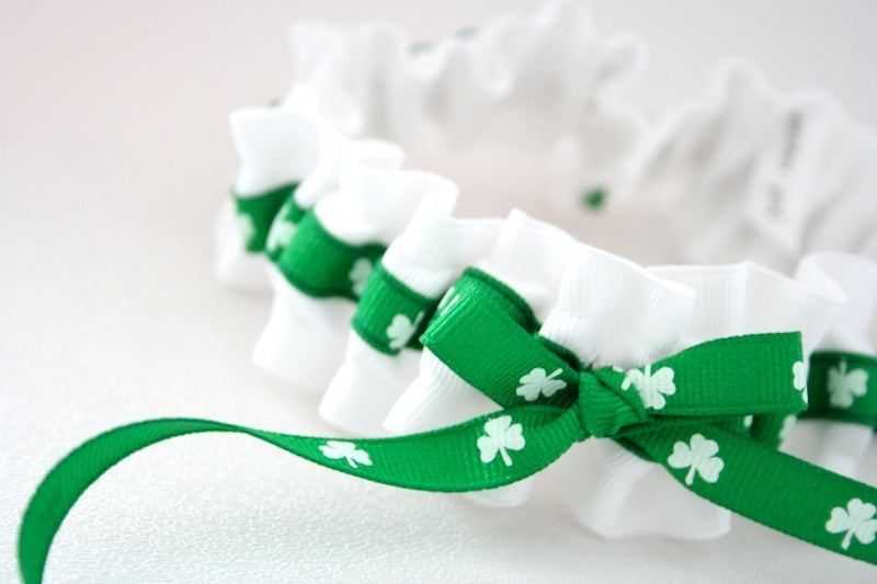 Festive St Patrick’s Wedding Garter