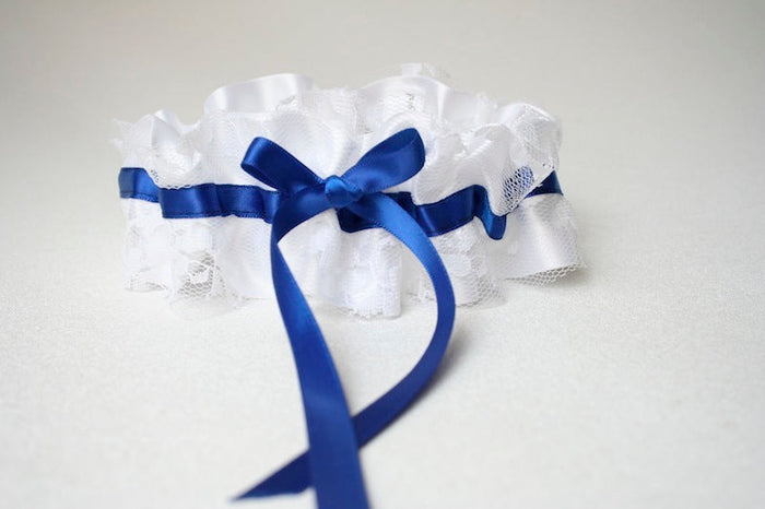 White Wedding Garters