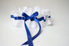 White Lace and Royal Blue Garter