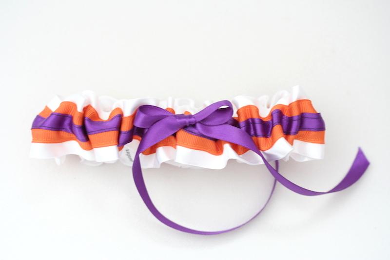 White, Orange and Purple Garter