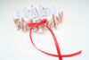 White, Red and Champagne Lace Garter