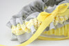 Yellow and Gray Wedding Garters