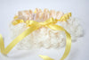 Custom Wedding Garter: Yellow and Ivory Lace