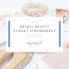 Bridal Beauty Budget Planner Spreadsheet, Wedding Organizer for Brides, Hair & Makeup, Affordable Wedding Checklist, The Garter Girl