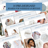 Bride's Outfits, Wedding Dress, Mood Board Visual Organizer for Wedding Weekend & Beyond by bridal accessories designer, The Garter Girl