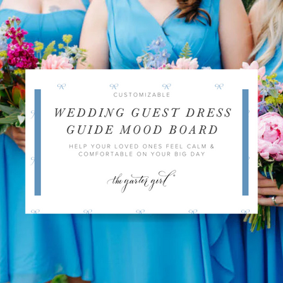 Affordable Wedding Guest Dress Code Outfit Theme Mood Board Guide Organization by bridal accessories deisgner The Garter Girl