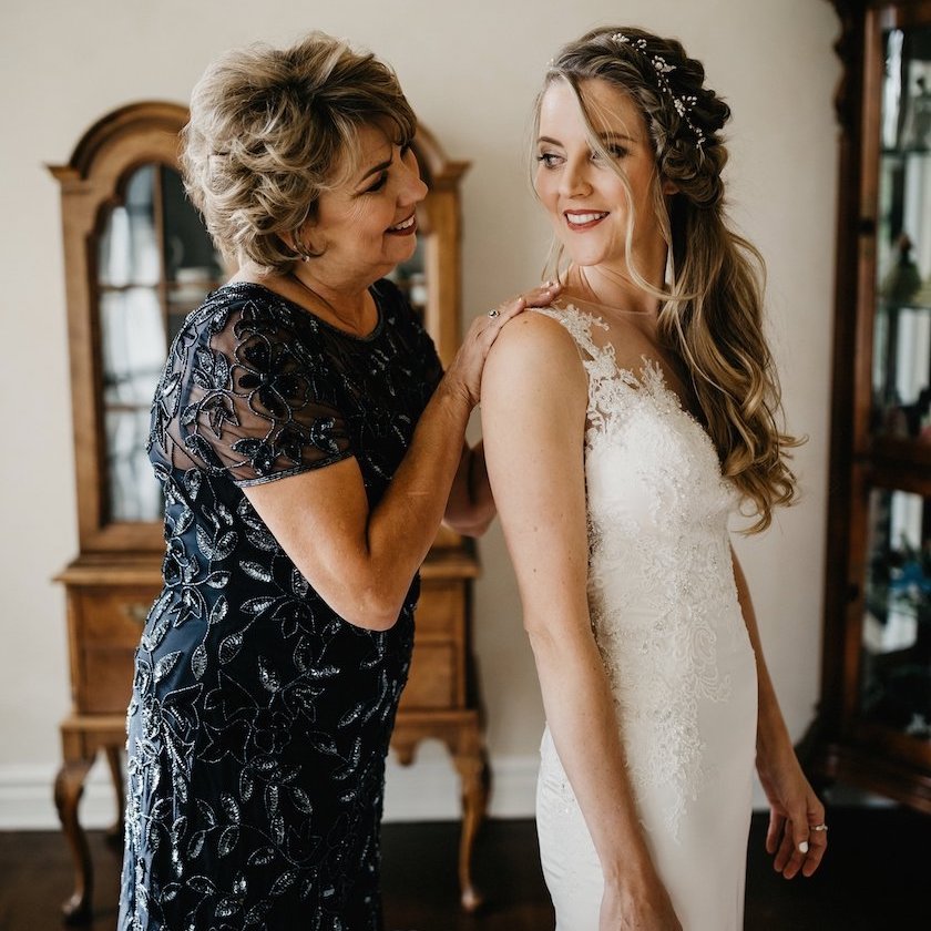 family heirloom garter made from mother's dress by The Garter Girl