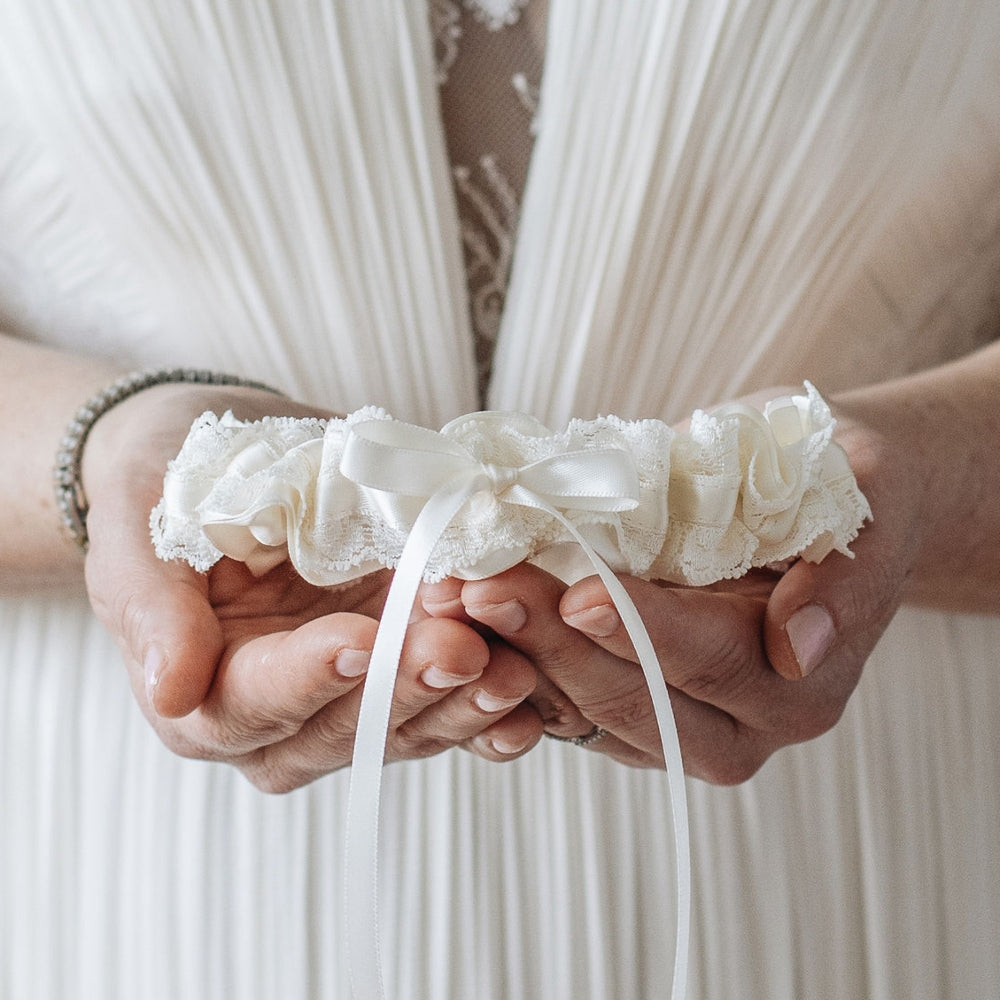 Glamorous Lace Wedding Garter Set | Ivory Garter For Bride Do Not Add Tossing Garter / Do Not Add Embroidery / Medium (19 - 23 inches) Glamorous Lace Wedding Garter Set | Ivory Garter For Bride Do Not Add Tossing Garter / Do Not Add Embroidery / Medium (19 - 23 inches)