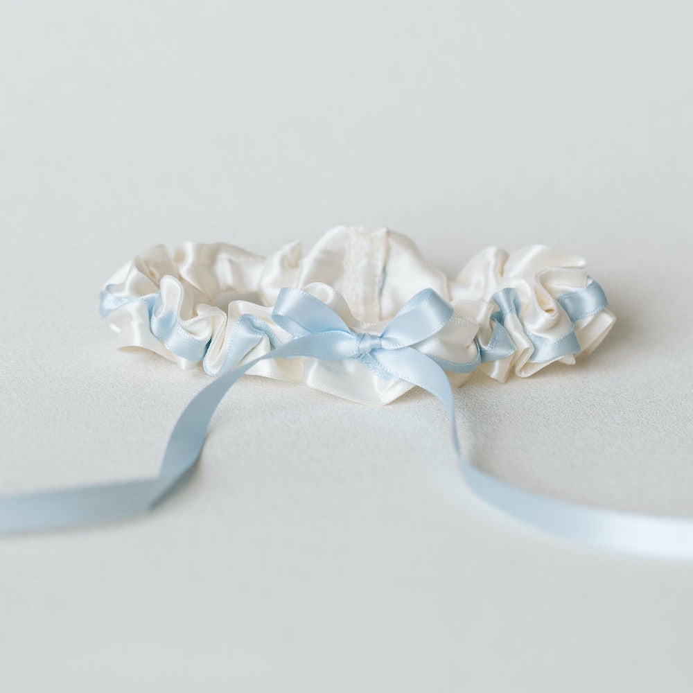 Ivory & Something Blue Garter