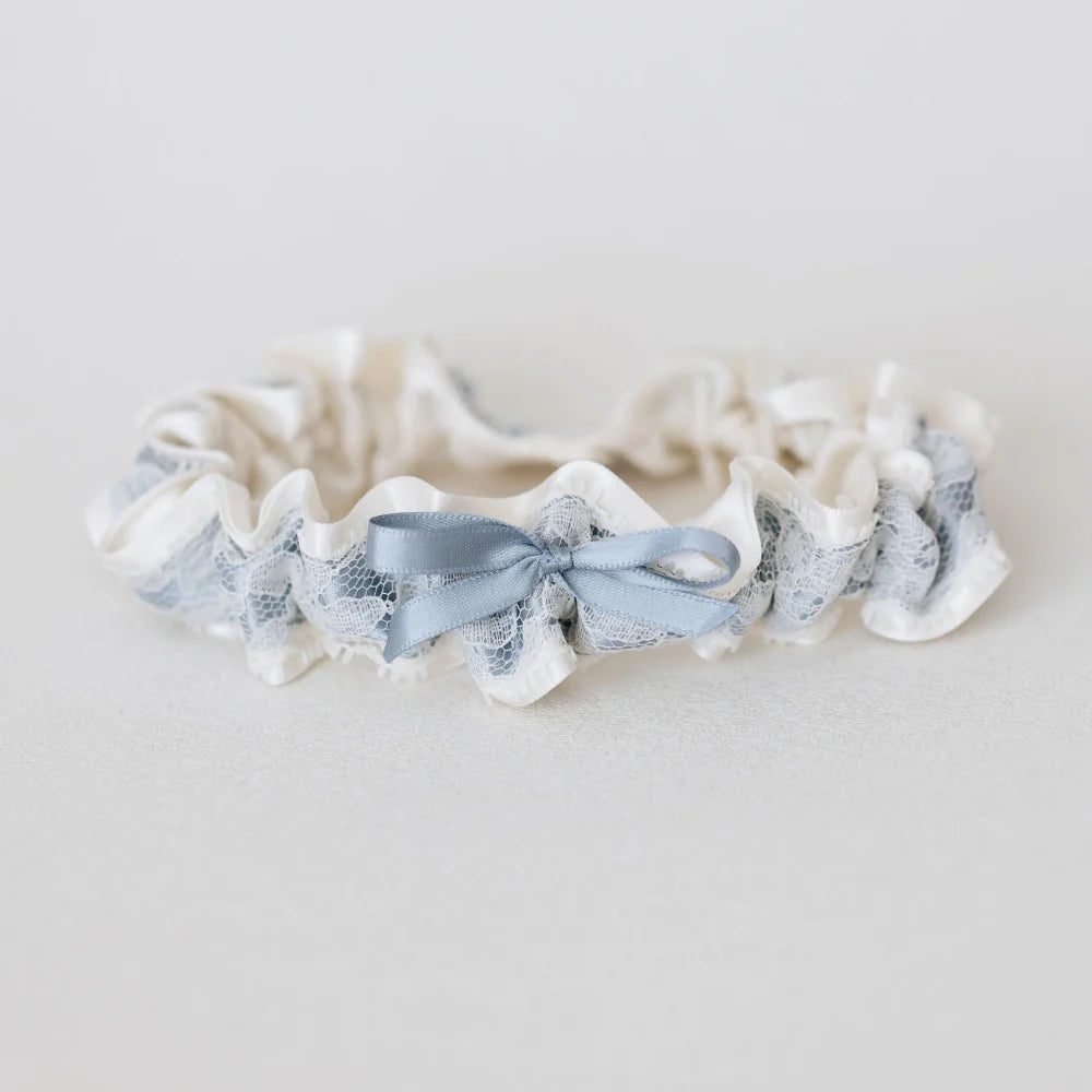 Best something blue for bride, lace wedding garter