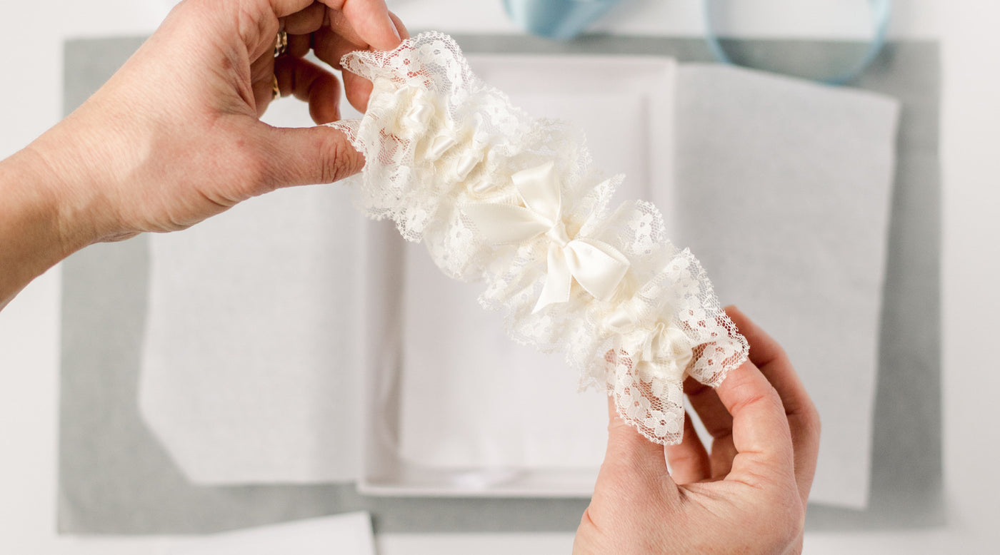 lace custom wedding garter from The Garter Girl