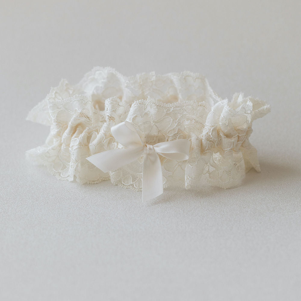 lovely lace wedding garter - handmade wedding heirloom by The Garter Girl