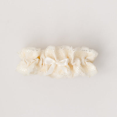 ivory luxury lace bridal garter handmade heirloom by The Garter Girl