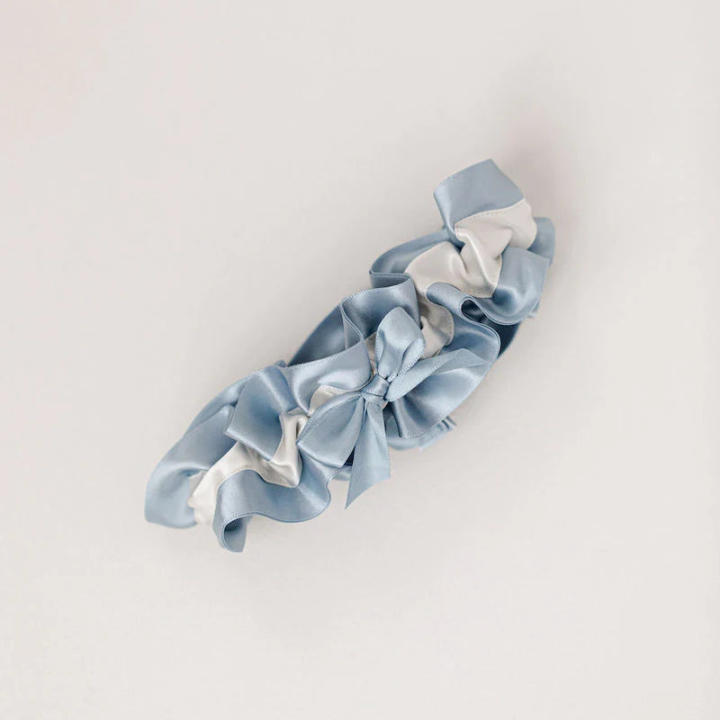 Dusty Blue & Ivory Garter