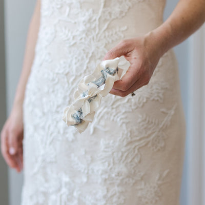 Something Blue & Ivory Lace Garter