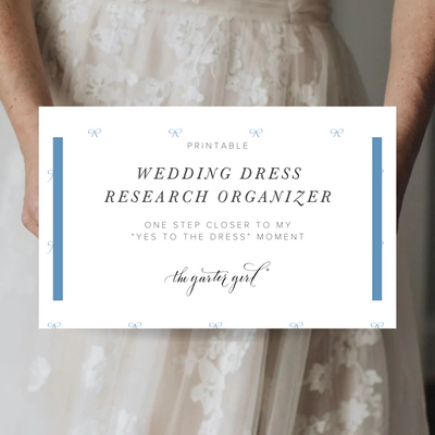 Affordable Wedding Dress Organization & Research Checklist for in-store Appointments by The Garter Girl