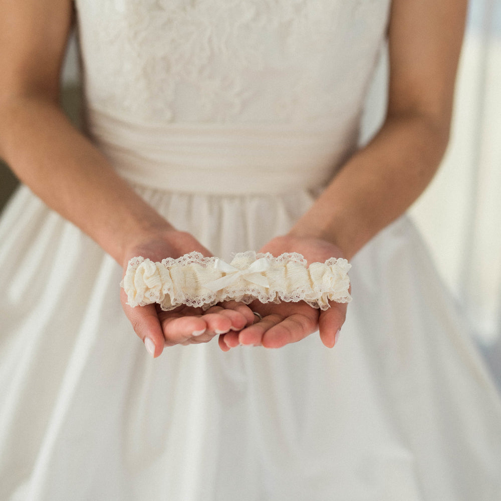Ready-to-Ship - Ivory Lace Wedding Garter