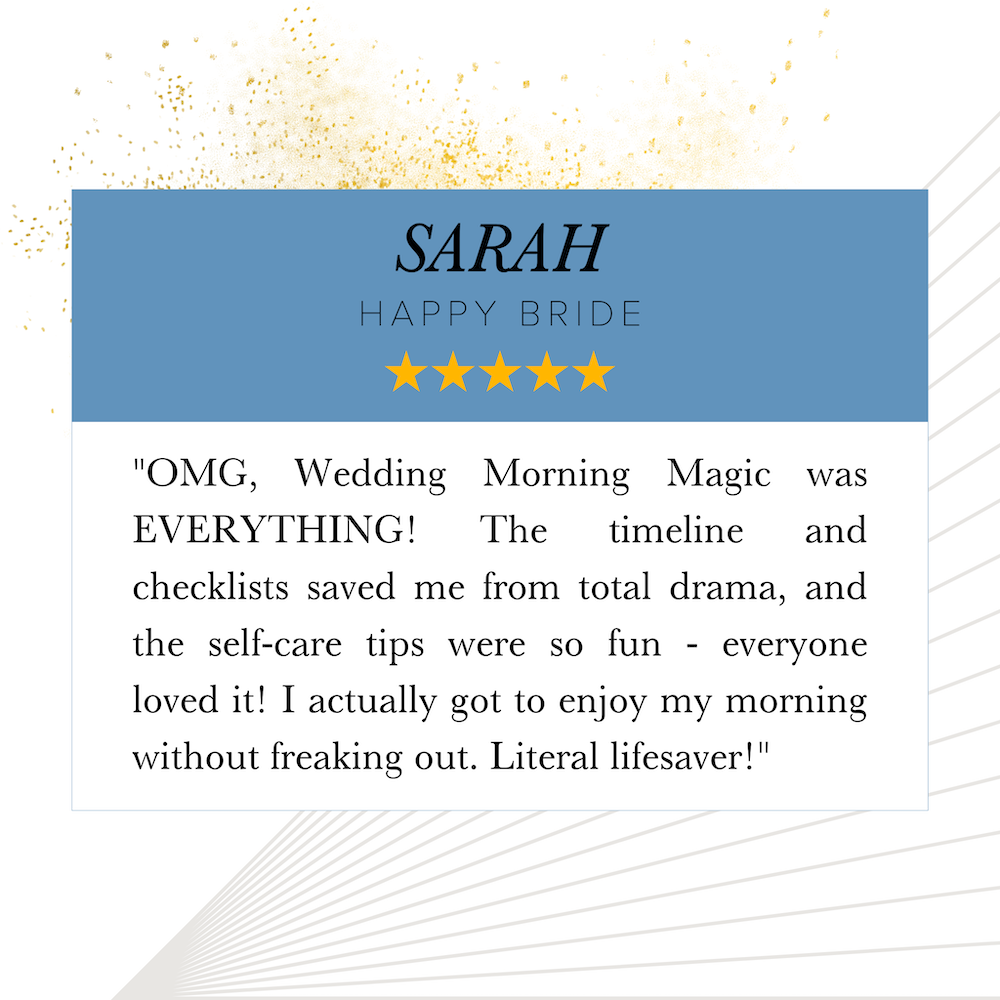 How to have calm, stress free wedding morning, Wedding Morning Magic by The Garter Girl