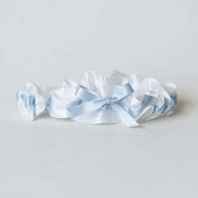 Modern White Wedding Garter