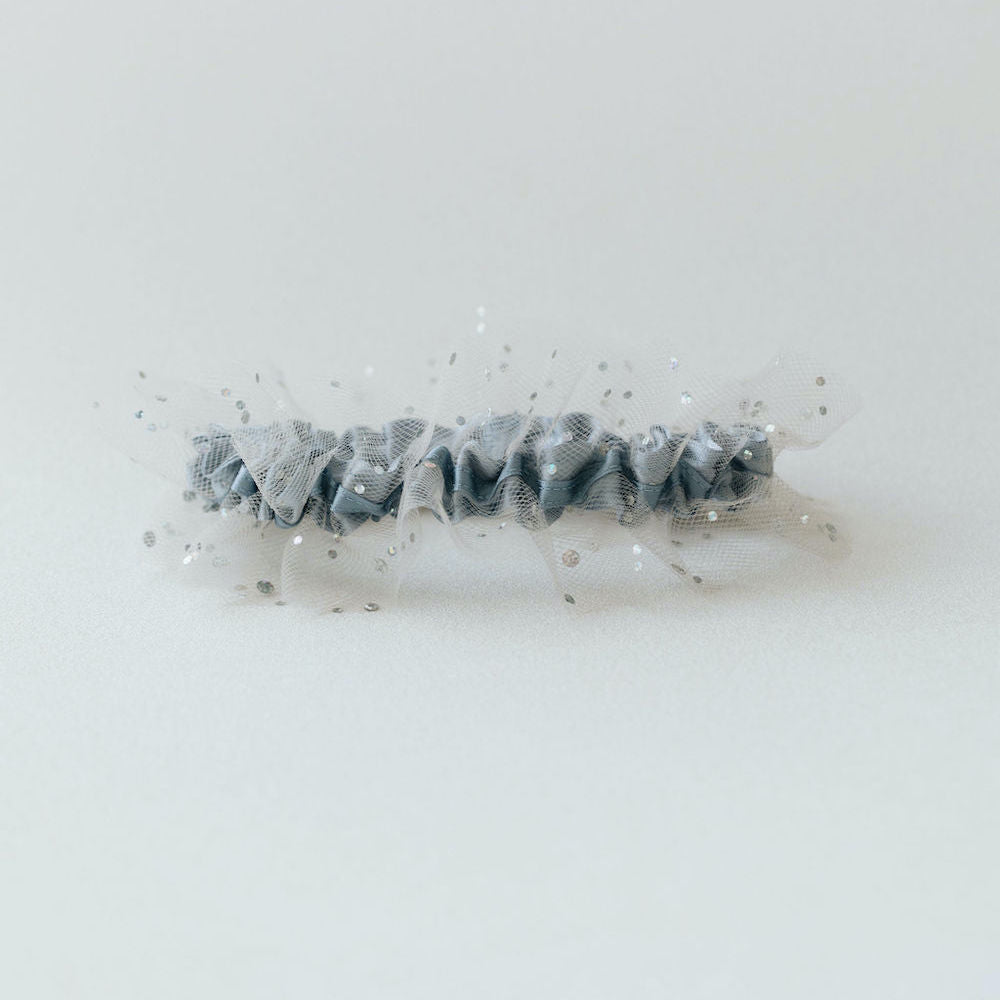 sparkle tulle wedding garter set, elegant bridal accessory, handmade by expert garter designer, The Garter Girl