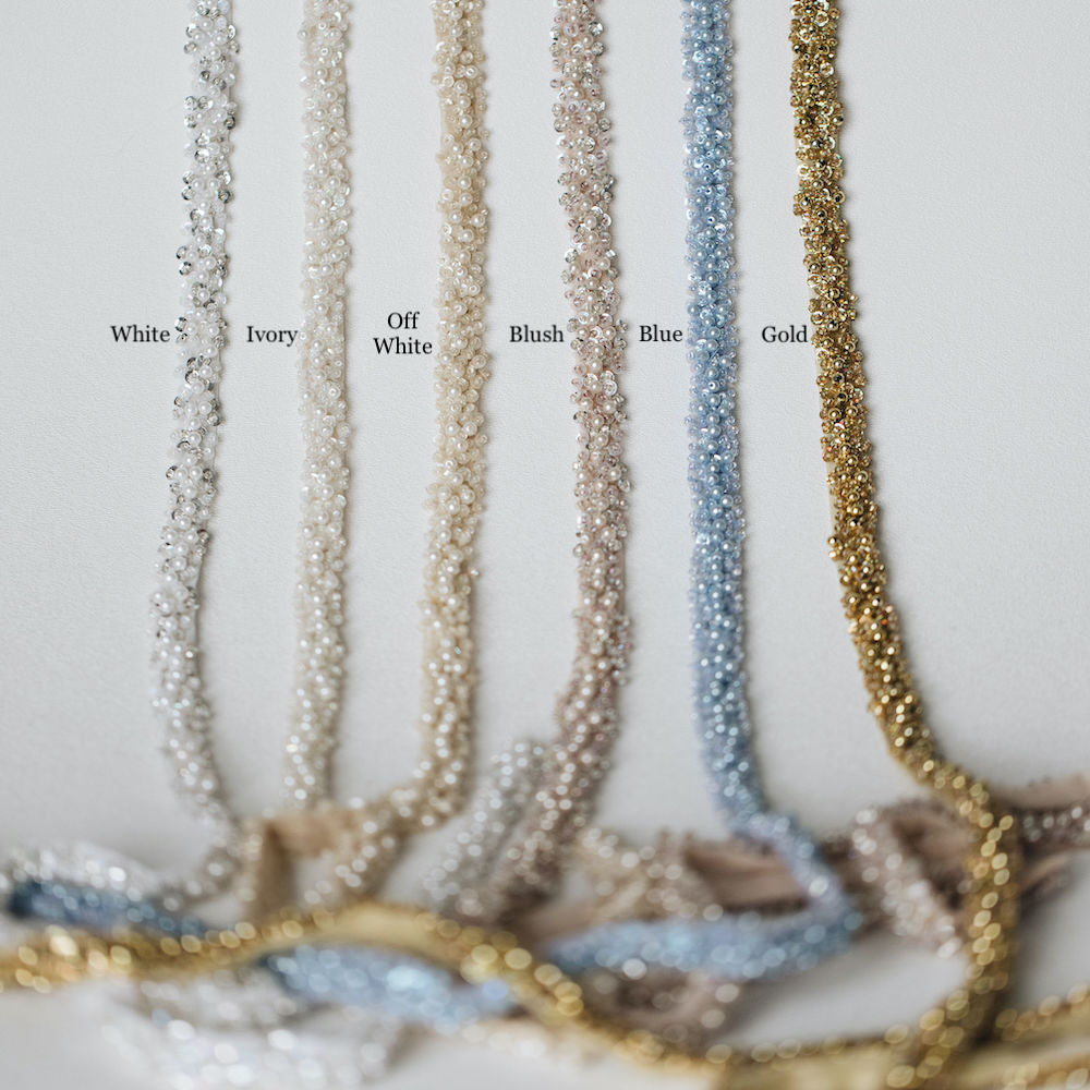 ultimate luxury sparkle wedding garter heirloom handmade by The Garter Girl