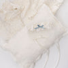 custom wedding ring bearer pillow handmade from bride's grandmother's handkerchief by The Garter Girl
