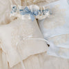 custom wedding ring bearer pillow handmade from bride's mother's wedding dress by The Garter Girl