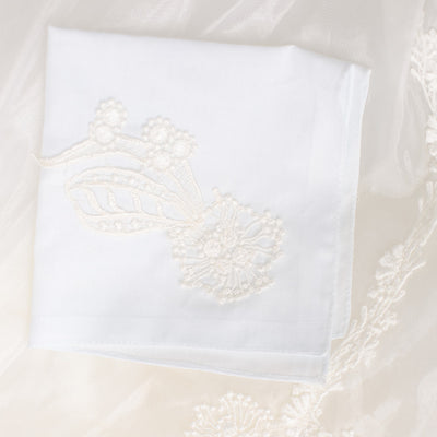 wedding dress lace custom handkerchief handmade by The Garter Girl