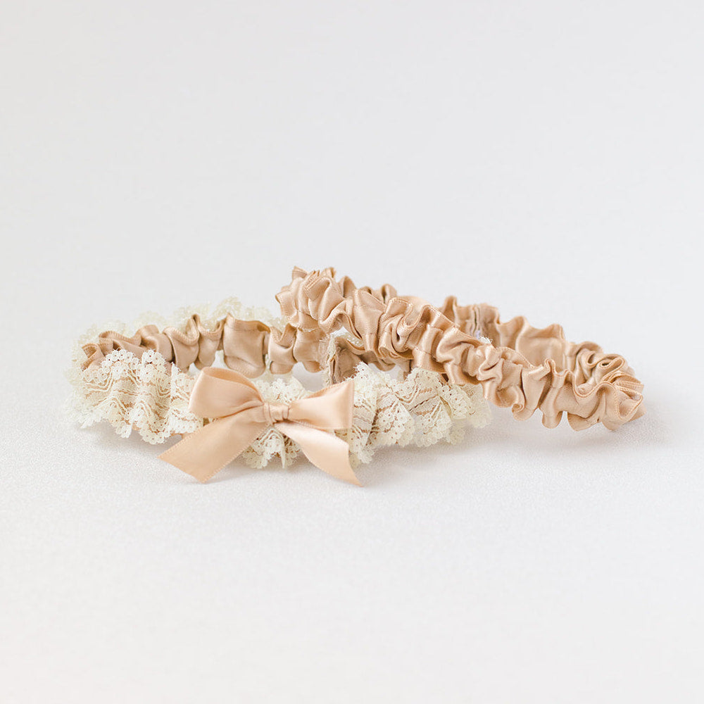 Shop our heirloom wedding garter sets handmade by luxury wedding garter designer, The Garter Girl