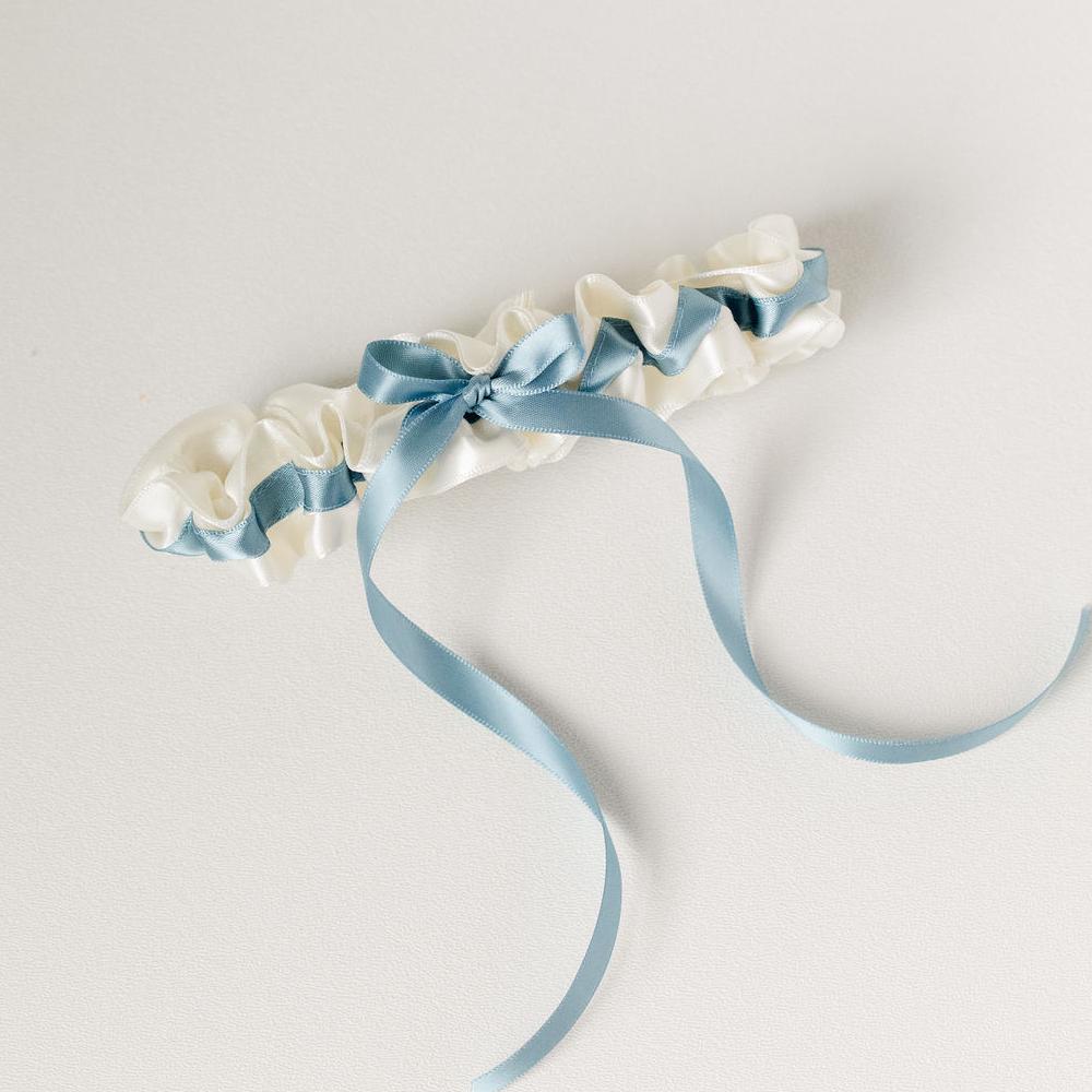 something blue garter gift set for bride handmade by The Garter Girl