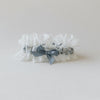 perfect something blue bridal accessory - lace wedding garter set handmade by The Garter Girl