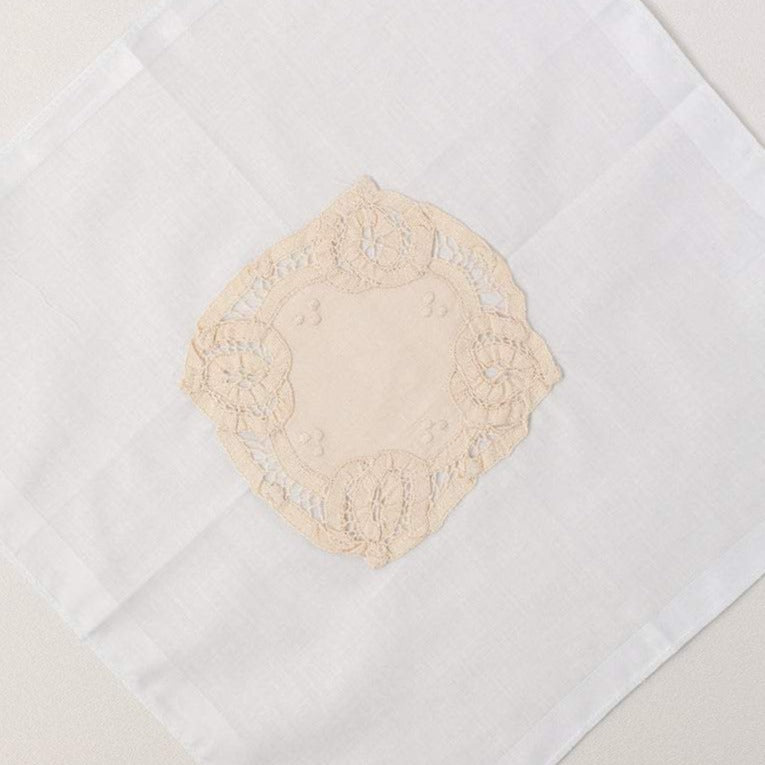 vintage lace wedding handkerchief - handmade heirloom by The Garter Girl