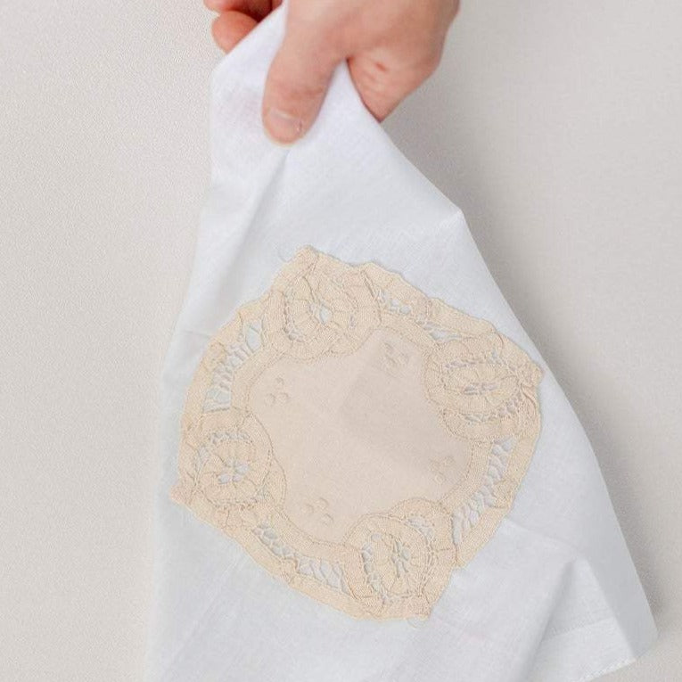 Vintage Wedding Dress Lace Handkerchief
