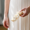 modern ivory luxury wedding garter heirloom handmade by The Garter Girl