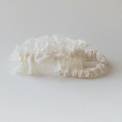 lovely lace wedding garter - handmade wedding heirloom by The Garter Girl