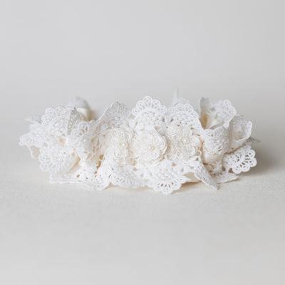 Shop our luxury lace wedding garter handmade with pearls, the perfect bridal accessory & wedding heirloom from The Garter Girl