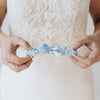 simple blue & lace wedding garter handmade bridal accessory heirloom from The Garter Girl