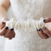 luxurious sparkle beaded crystal wedding garter heirloom handmade by The Garter Girl