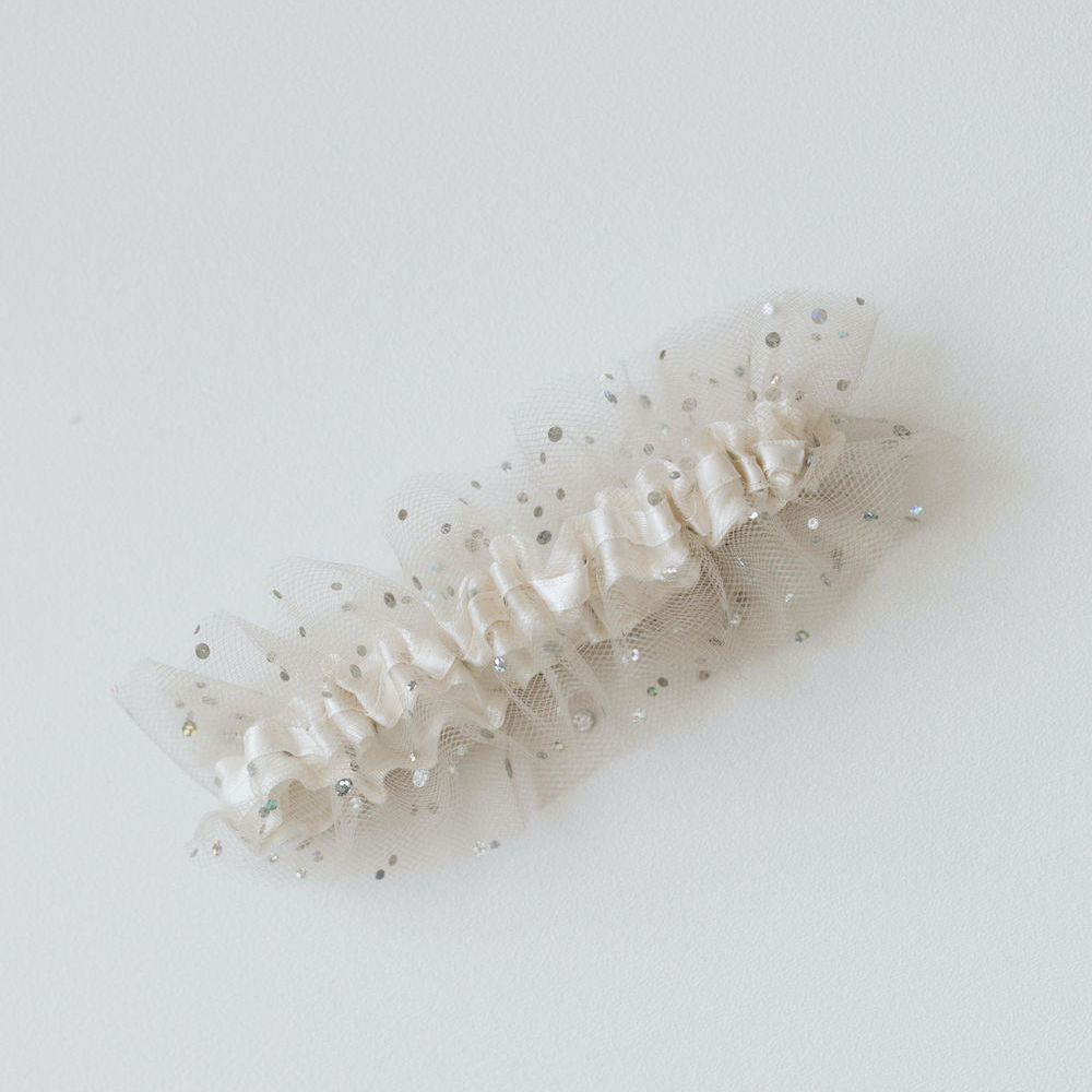 sparkle tulle wedding garter set, elegant bridal accessory, handmade by expert garter designer, The Garter Girl