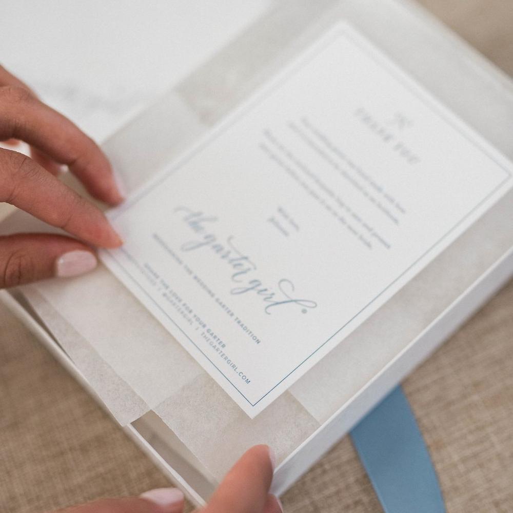 wedding garter gift box from The Garter Girl