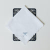 something blue for bride, wedding handkerchief embroidered by The Garter Girl