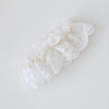 ivory lace and satin wedding garter heirloom handmade by The Garter Girl